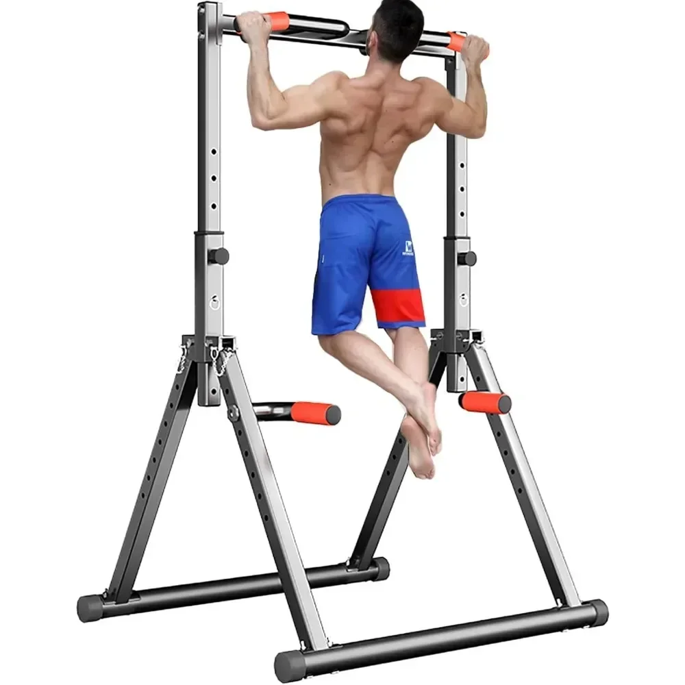 Outdoor Power Tower Pull Up Bar - Foldable Power Tower Dip Station Pull