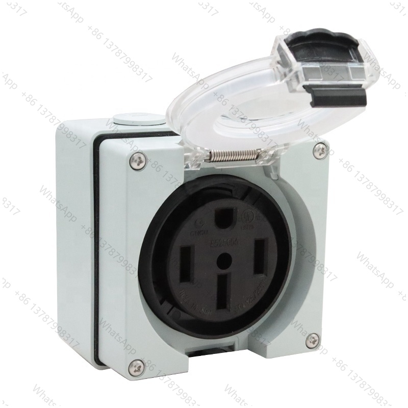 Outdoor Power Inlet Box - 50 Amp Generator RV Power Inlet