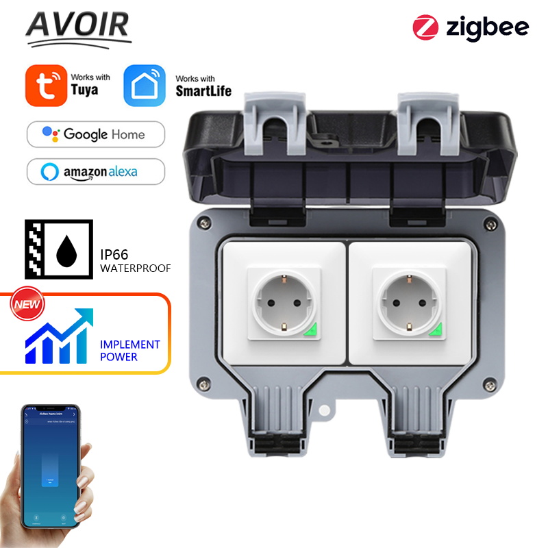 Outdoor Power Inlet Box - Avoir Tuya Zigbee Điện Ổ Cắm
