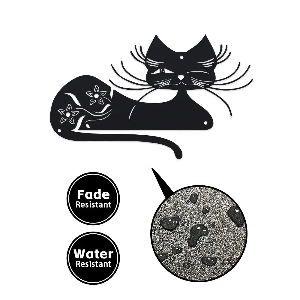 1pc Elegant Black Cat Metal Wa - đánh giá và giá Outdoor Powerwall