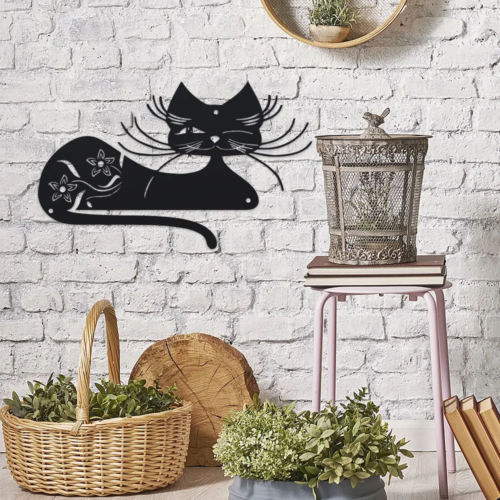 1pc Elegant Black Cat Metal Wa - đánh giá và giá Outdoor Powerwall