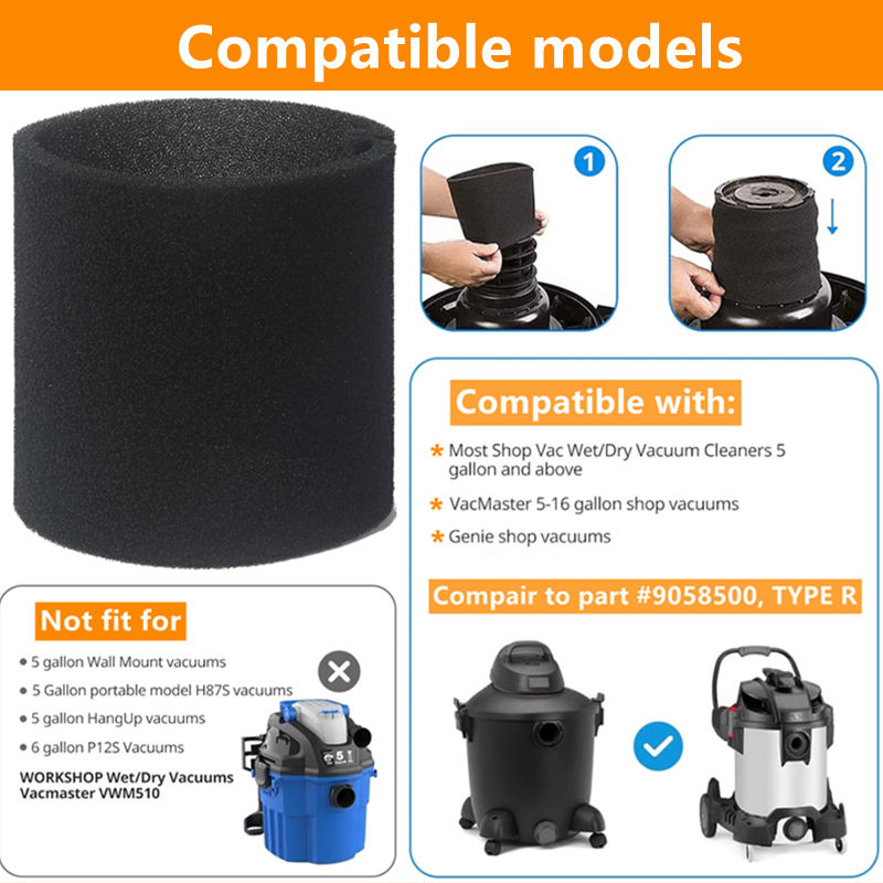 3pcs Foam Sleeve Foam Replacem - đánh giá và giá Wet Dry Vacuum Shop