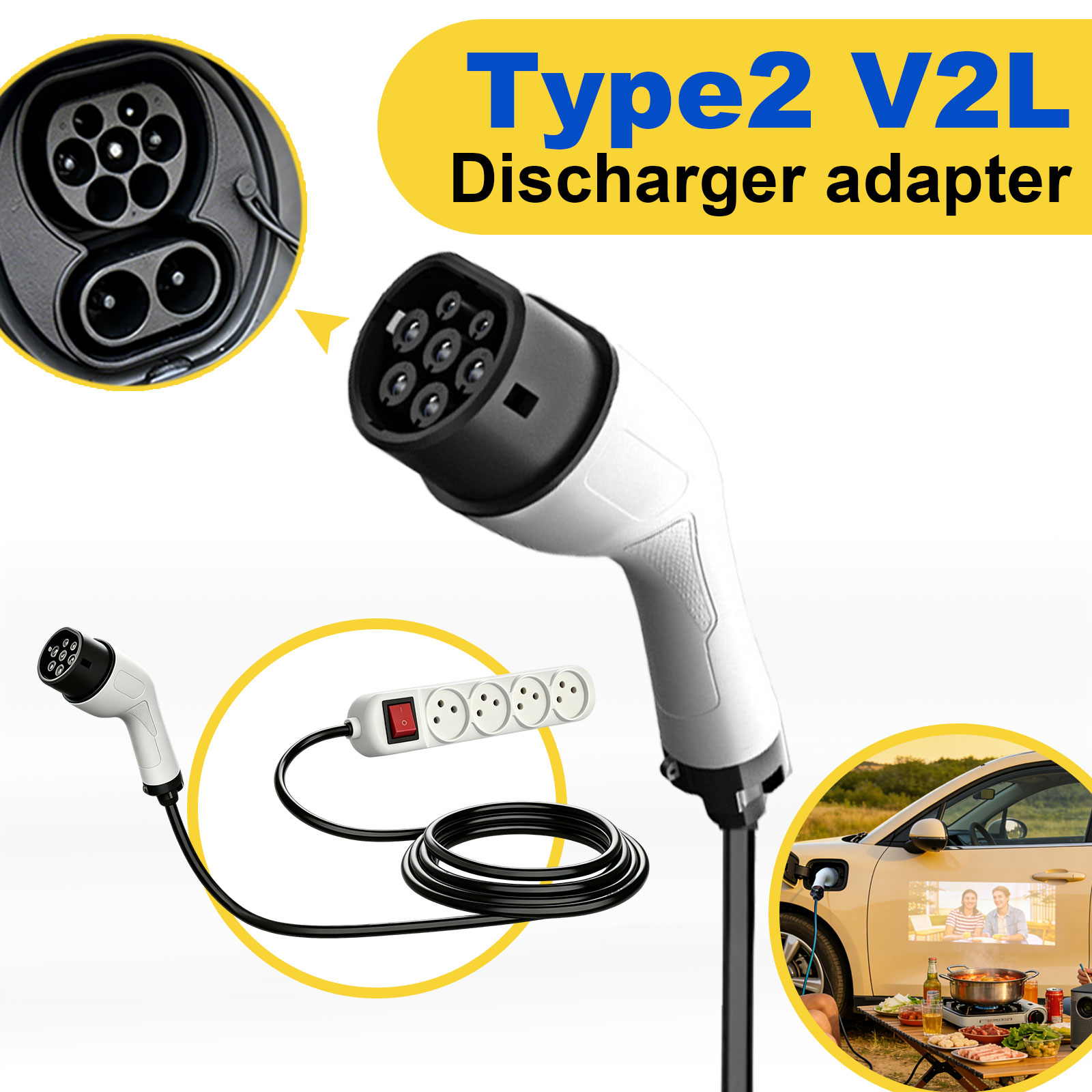 Type2 V2L Discharge Adapter Is - đánh giá và giá Outdoor Powerwall
