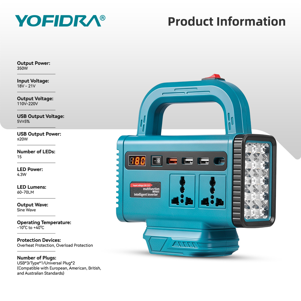 YOFIDRA 220V Portable Power In - đánh giá và giá Outdoor Powerwall