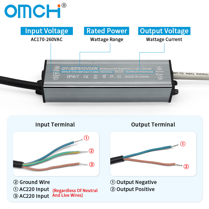 OMCH IP67 Waterproof Power Sup - đánh giá và giá Outdoor Power Transformer